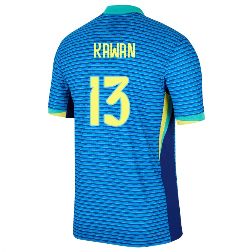 Niño Camiseta Brasil Lucas Kawan #13 Azul 2ª Equipación 24-26 La Camisa México