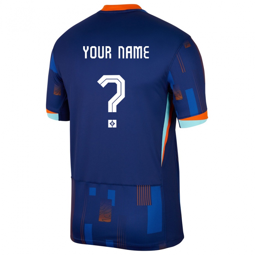 Niño Camiseta Países Bajos Su Nombre #0 Azul 2ª Equipación 24-26 La Camisa México