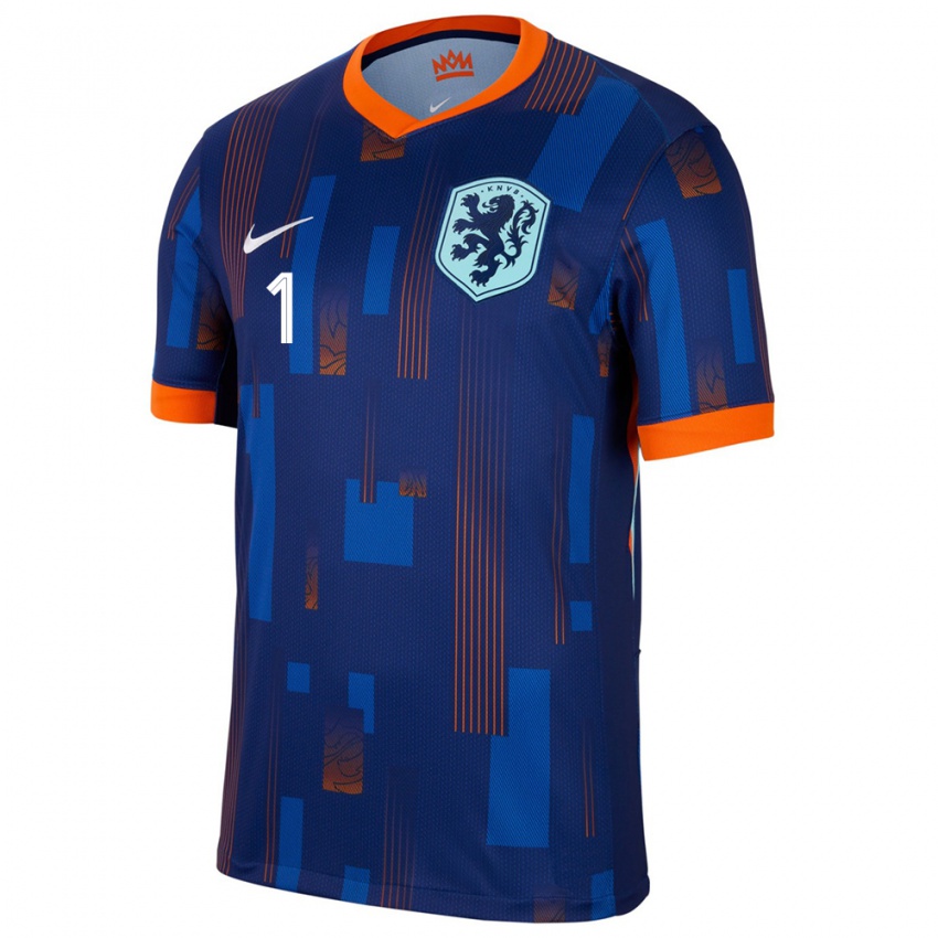 Niño Camiseta Países Bajos Jacintha Weimar #1 Azul 2ª Equipación 24-26 La Camisa México