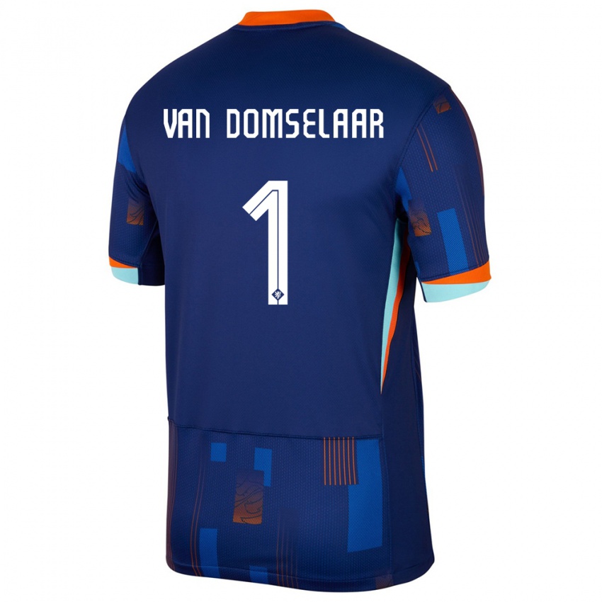 Niño Camiseta Países Bajos Daphne Van Domselaar #1 Azul 2ª Equipación 24-26 La Camisa México