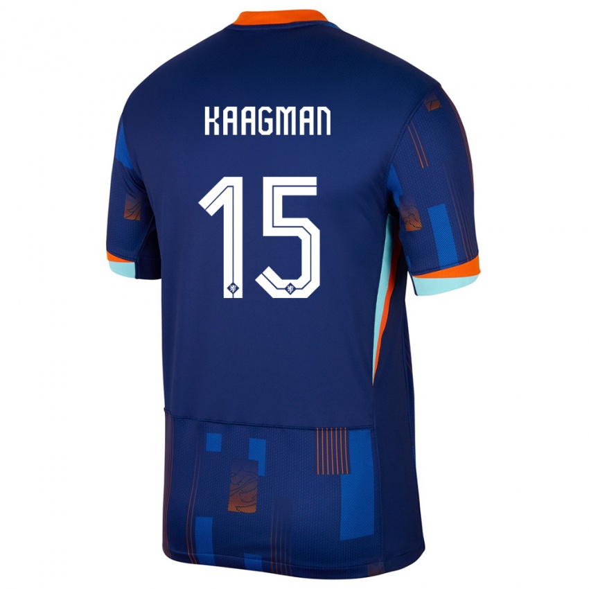 Niño Camiseta Países Bajos Inessa Kaagman #15 Azul 2ª Equipación 24-26 La Camisa México