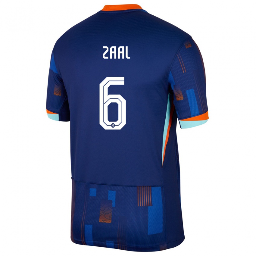 Niño Camiseta Países Bajos Timo Zaal #6 Azul 2ª Equipación 24-26 La Camisa México