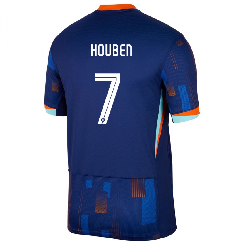 Niño Camiseta Países Bajos Iggy Houben #7 Azul 2ª Equipación 24-26 La Camisa México