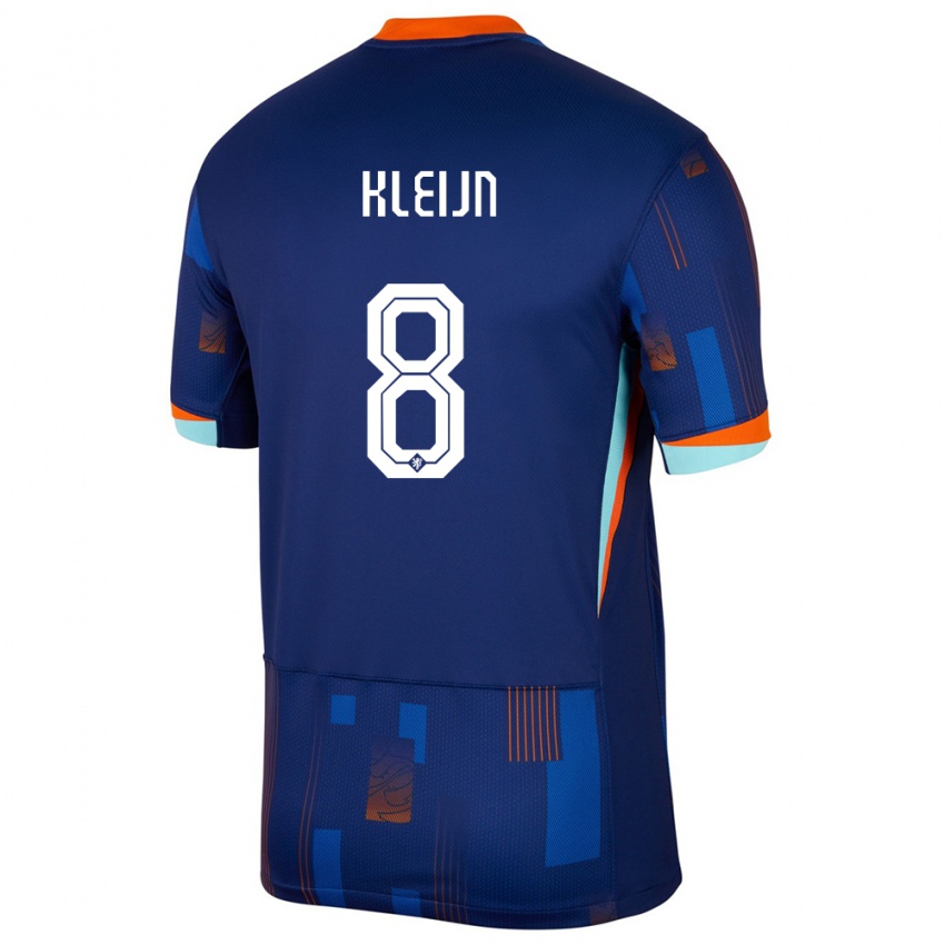 Niño Camiseta Países Bajos Mike Kleijn #8 Azul 2ª Equipación 24-26 La Camisa México