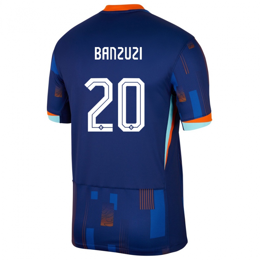 Niño Camiseta Países Bajos Ezechiel Banzuzi #20 Azul 2ª Equipación 24-26 La Camisa México