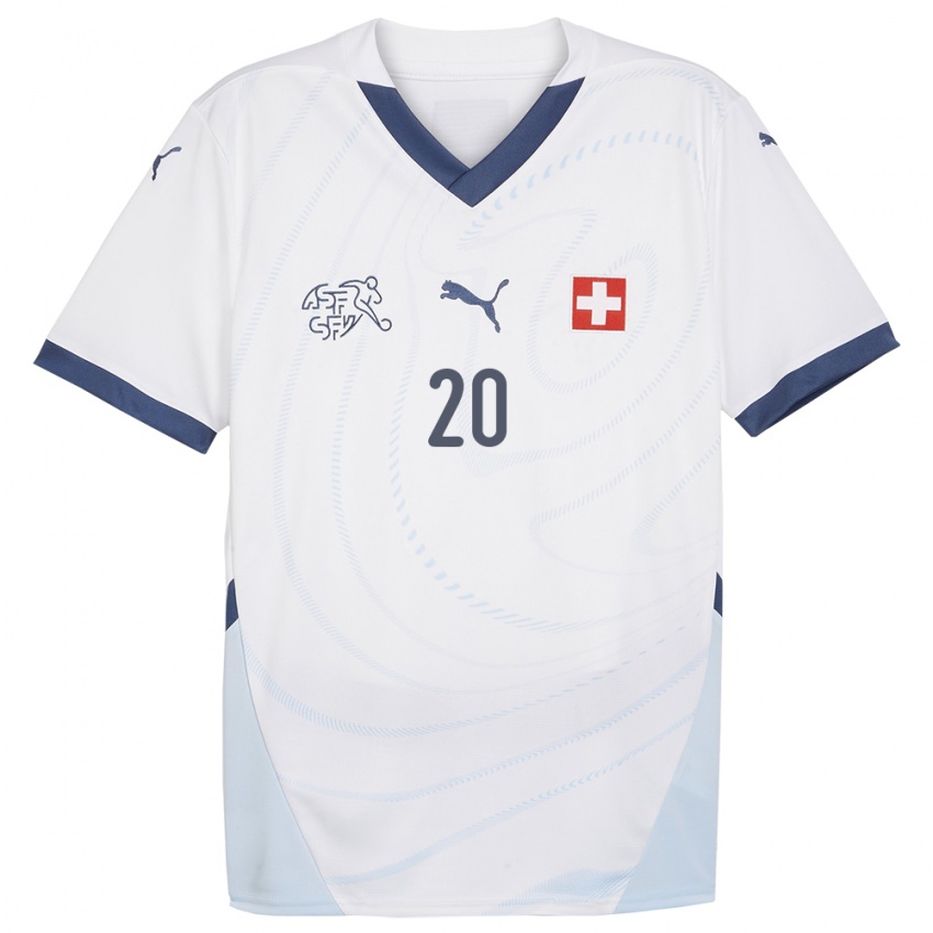 Niño Camiseta Suiza Fabienne Humm #20 Blanco 2ª Equipación 24-26 La Camisa México