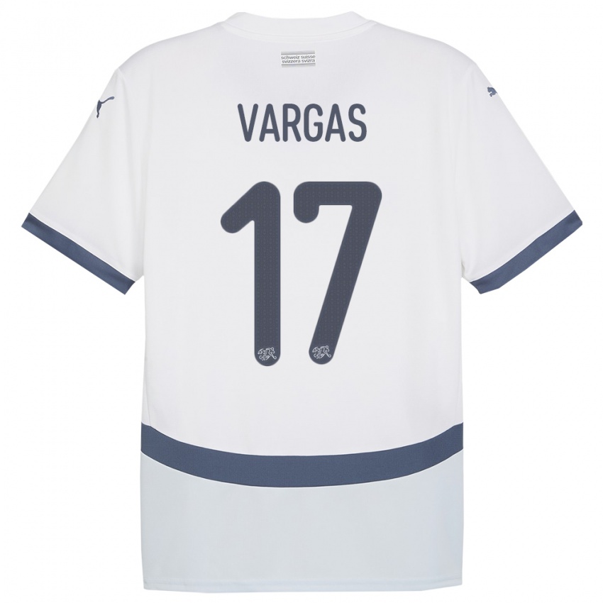 Niño Camiseta Suiza Ruben Vargas #17 Blanco 2ª Equipación 24-26 La Camisa México