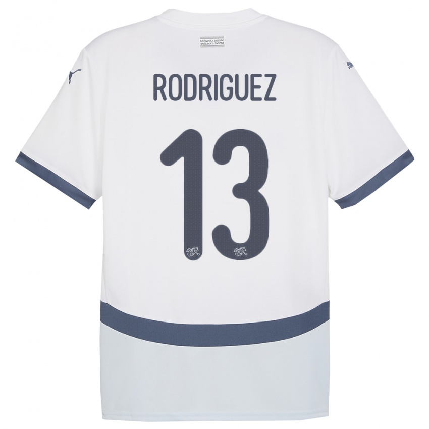 Niño Camiseta Suiza Ricardo Rodriguez #13 Blanco 2ª Equipación 24-26 La Camisa México