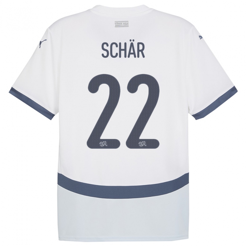 Niño Camiseta Suiza Fabian Schar #22 Blanco 2ª Equipación 24-26 La Camisa México