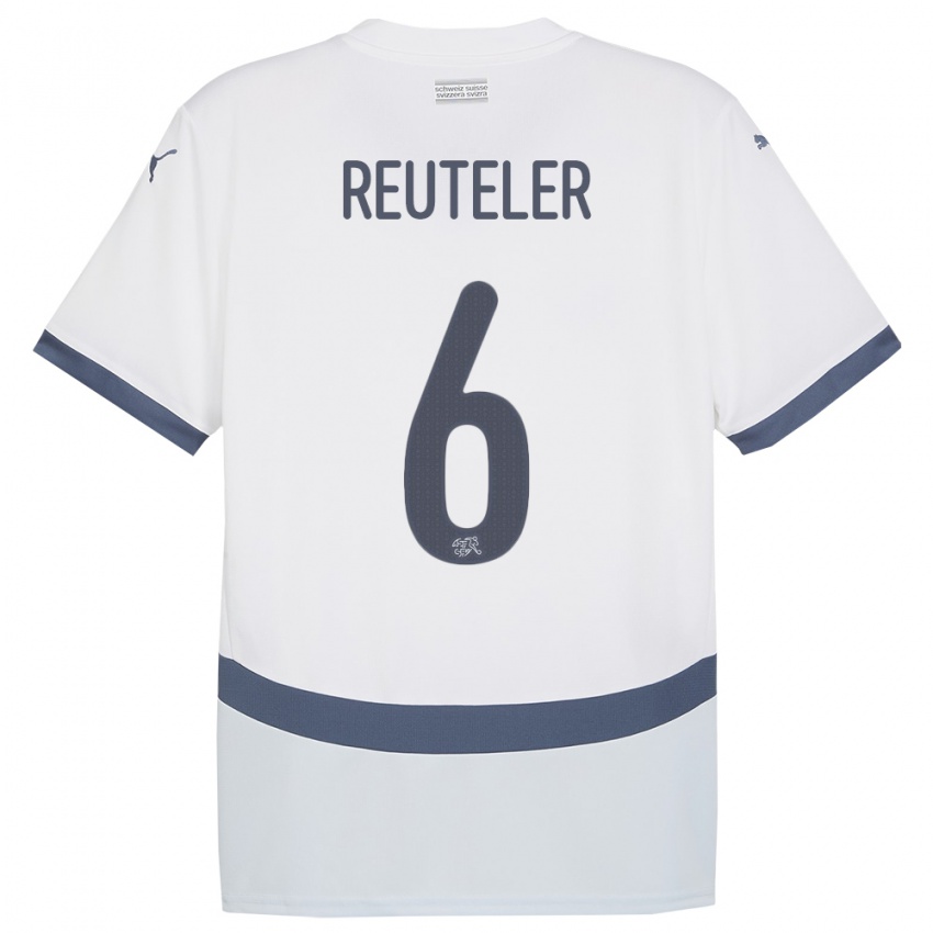 Niño Camiseta Suiza Geraldine Reuteler #6 Blanco 2ª Equipación 24-26 La Camisa México