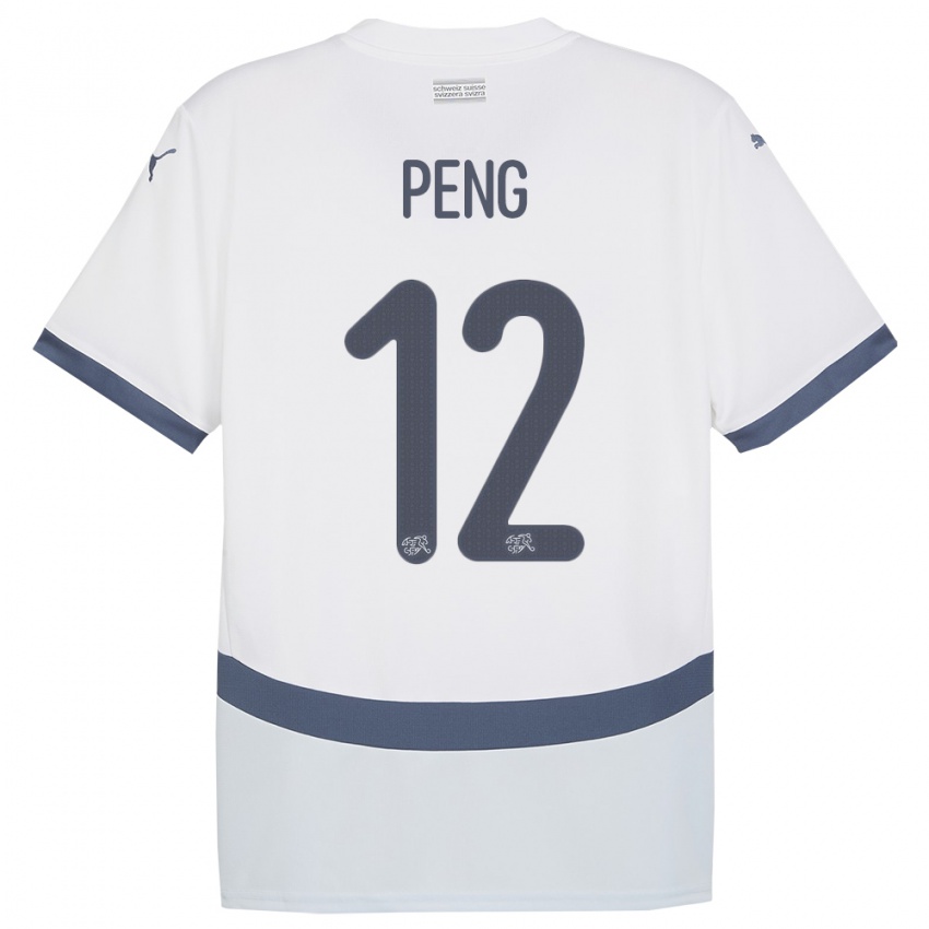 Niño Camiseta Suiza Livia Peng #12 Blanco 2ª Equipación 24-26 La Camisa México