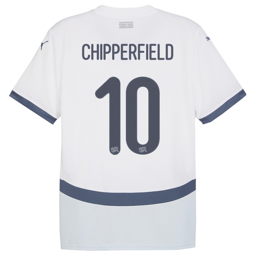 Niño Camiseta Suiza Liam Chipperfield #10 Blanco 2ª Equipación 24-26 La Camisa México