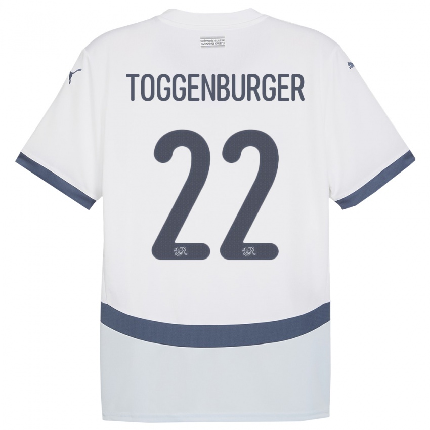 Niño Camiseta Suiza Nando Toggenburger #22 Blanco 2ª Equipación 24-26 La Camisa México