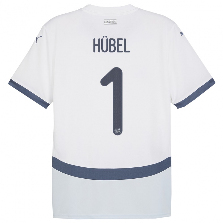 Niño Camiseta Suiza Marvin Hubel #1 Blanco 2ª Equipación 24-26 La Camisa México