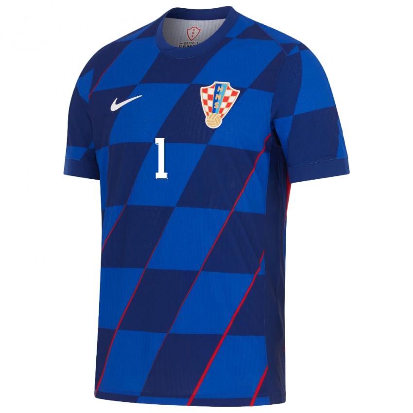 Niño Camiseta Croacia Dominik Kotarski #1 Azul 2ª Equipación 24-26 La Camisa México