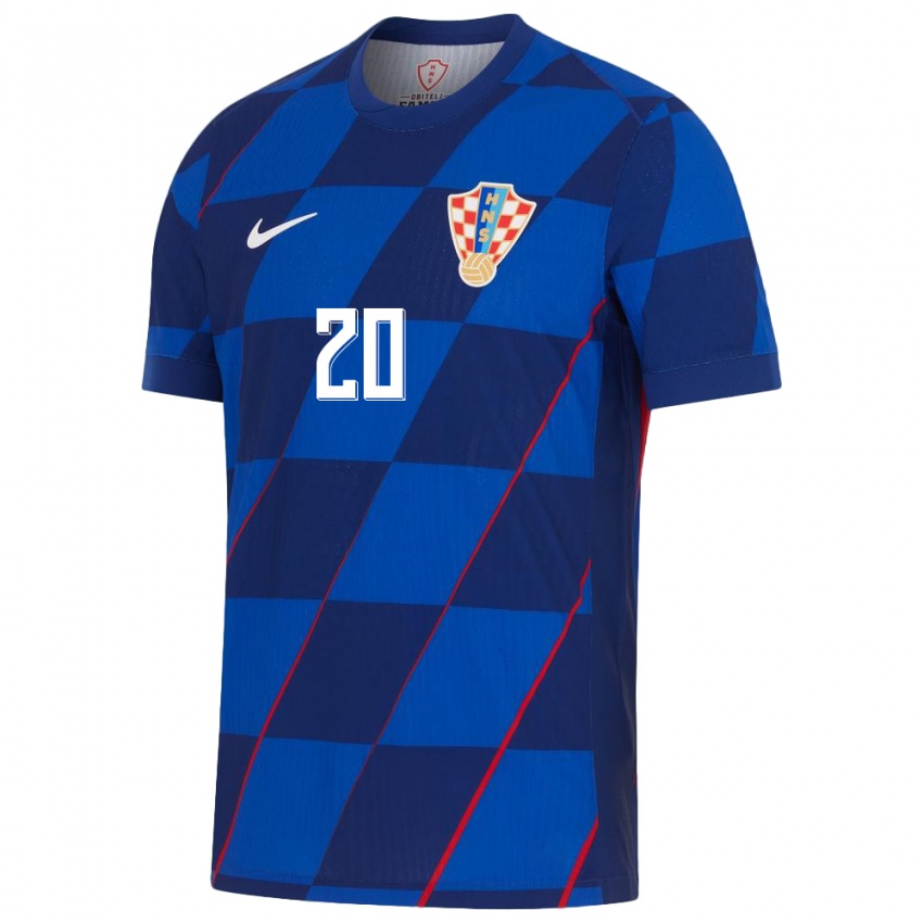 Niño Camiseta Croacia Dion Drena Beljo #20 Azul 2ª Equipación 24-26 La Camisa México