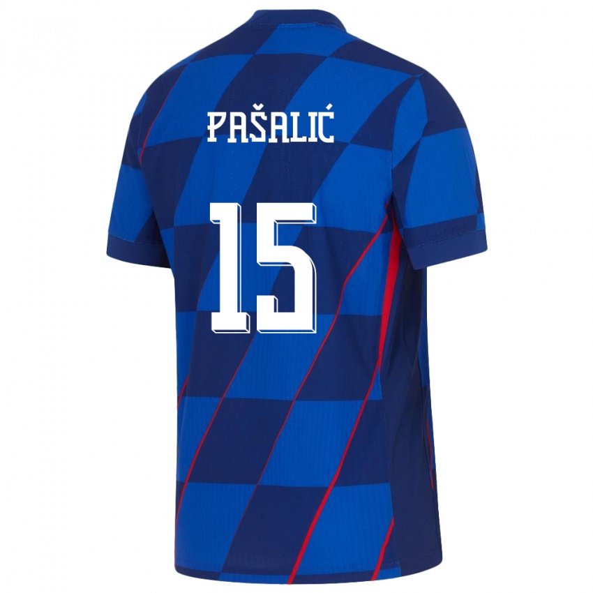 Niño Camiseta Croacia Mario Pasalic #15 Azul 2ª Equipación 24-26 La Camisa México