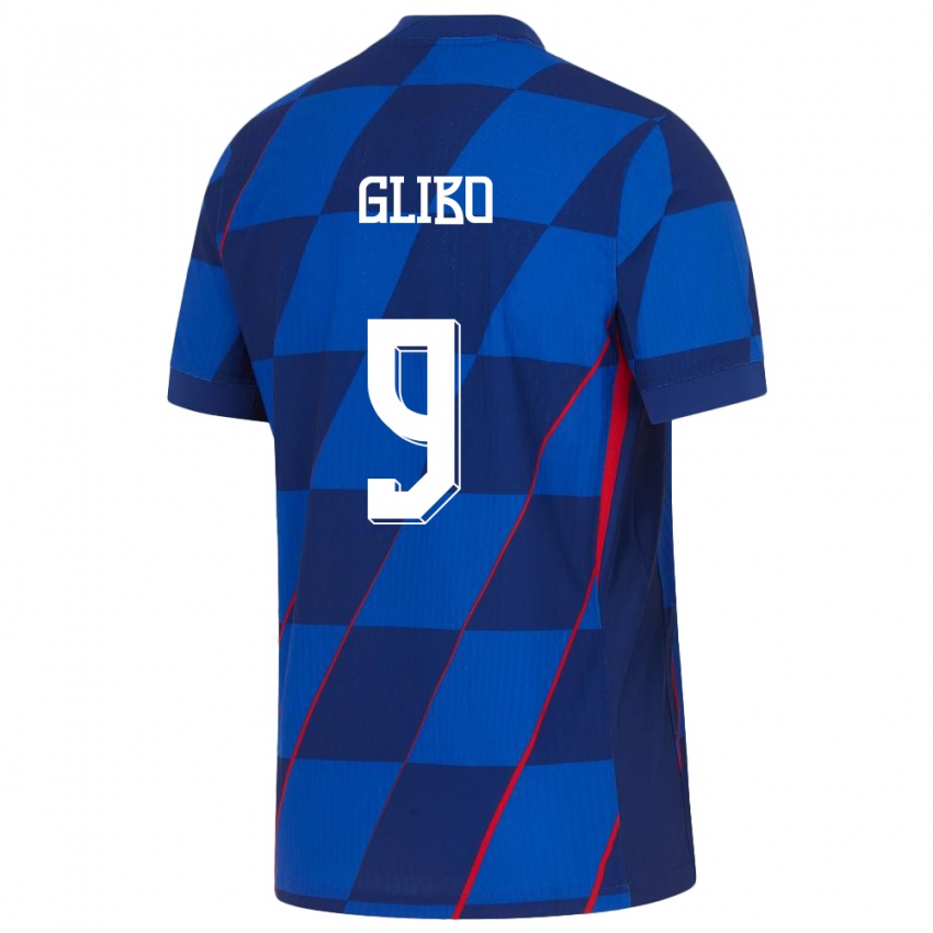 Niño Camiseta Croacia Andrea Glibo #9 Azul 2ª Equipación 24-26 La Camisa México
