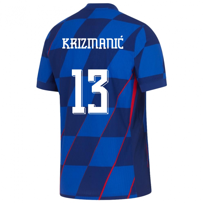 Niño Camiseta Croacia Kresimir Krizmanic #13 Azul 2ª Equipación 24-26 La Camisa México