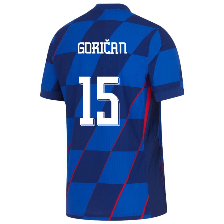 Niño Camiseta Croacia Silvio Gorican #15 Azul 2ª Equipación 24-26 La Camisa México