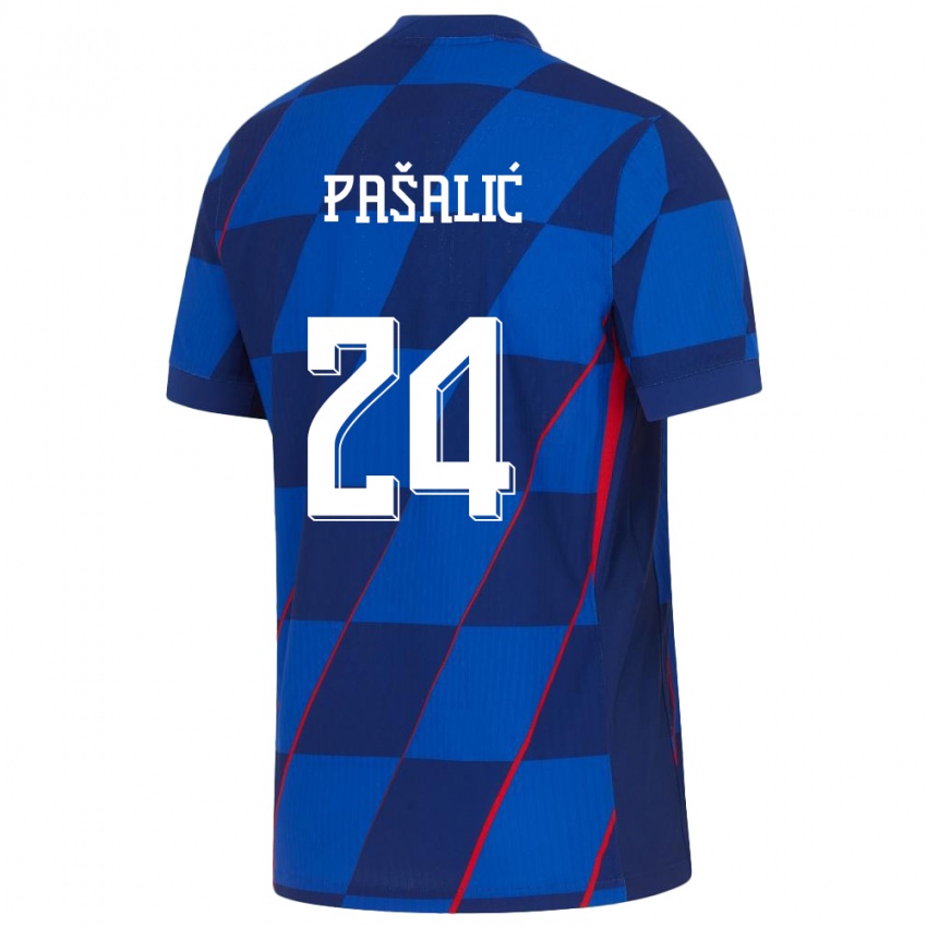 Niño Camiseta Croacia Marco Pasalic #24 Azul 2ª Equipación 24-26 La Camisa México