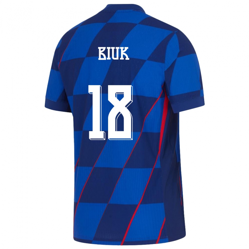 Niño Camiseta Croacia Stipe Biuk #18 Azul 2ª Equipación 24-26 La Camisa México