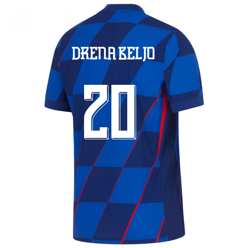 Niño Camiseta Croacia Dion Drena Beljo #20 Azul 2ª Equipación 24-26 La Camisa México