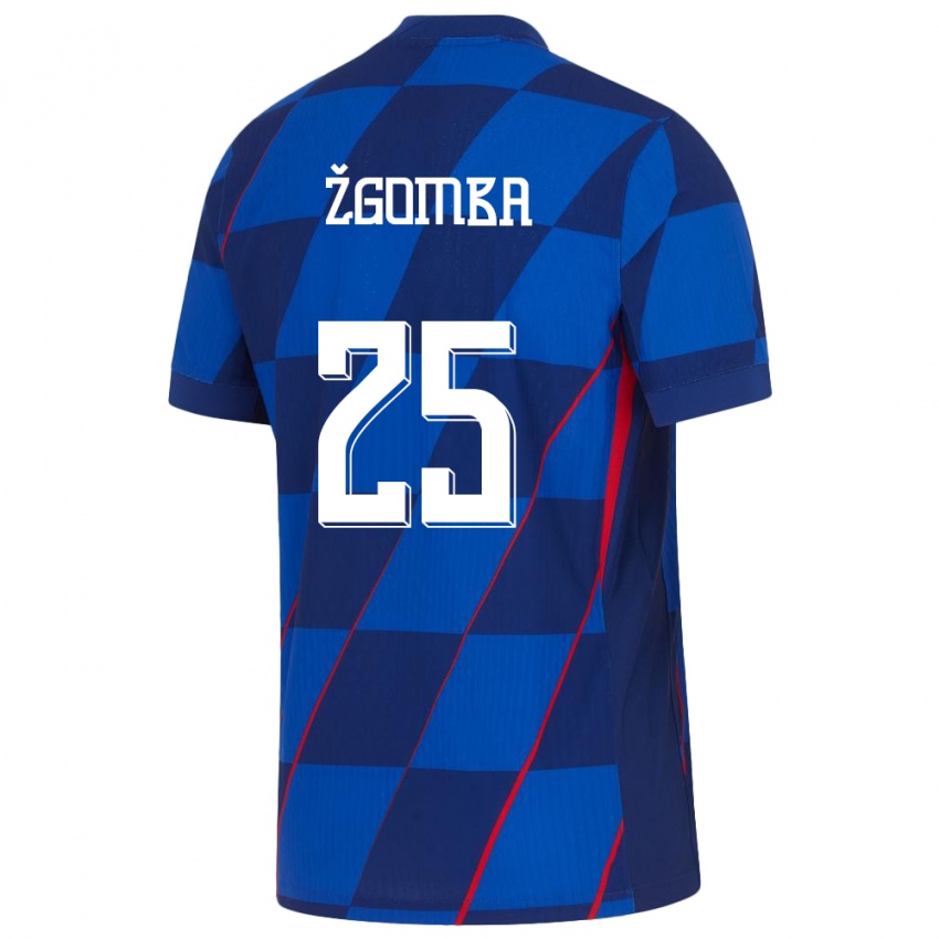 Niño Camiseta Croacia Marin Zgomba #25 Azul 2ª Equipación 24-26 La Camisa México