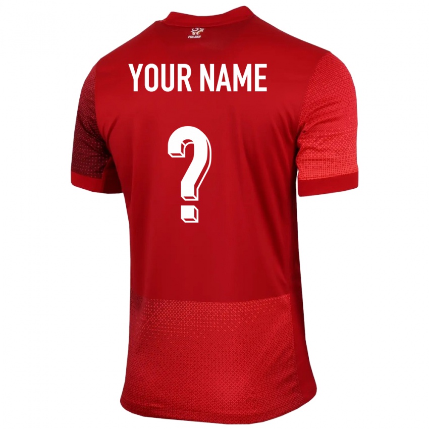 Niño Camiseta Polonia Su Nombre #0 Rojo 2ª Equipación 24-26 La Camisa México