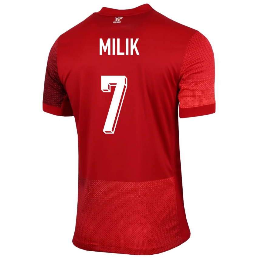 Niño Camiseta Polonia Arkadiusz Milik #7 Rojo 2ª Equipación 24-26 La Camisa México