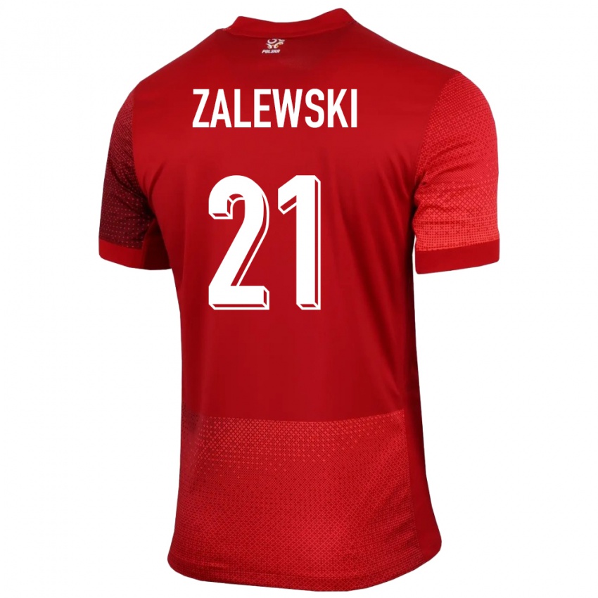 Niño Camiseta Polonia Nicola Zalewski #21 Rojo 2ª Equipación 24-26 La Camisa México