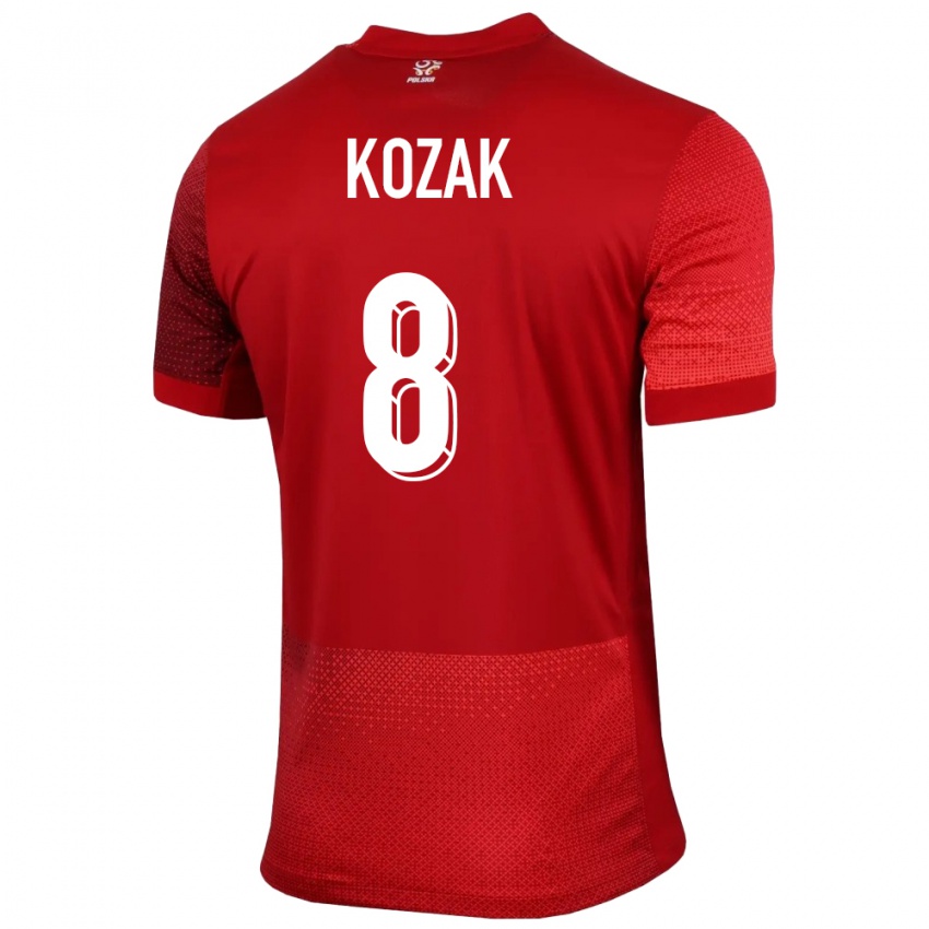 Niño Camiseta Polonia Kinga Kozak #8 Rojo 2ª Equipación 24-26 La Camisa México