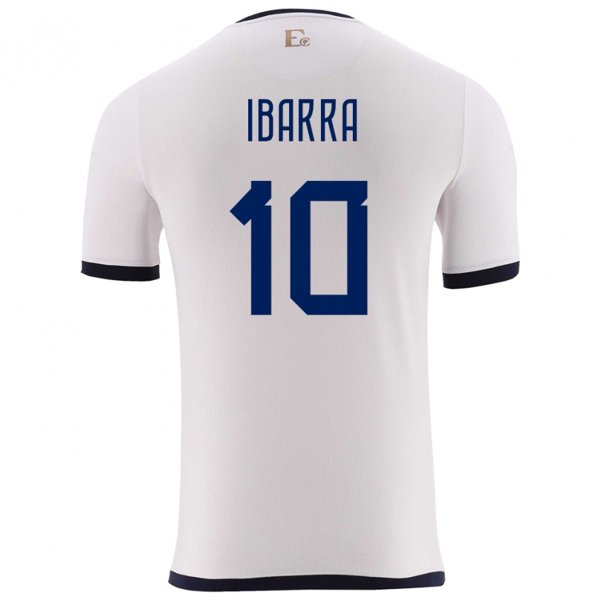 Niño Camiseta Ecuador Romario Ibarra #10 Blanco 2ª Equipación 24-26 La Camisa México