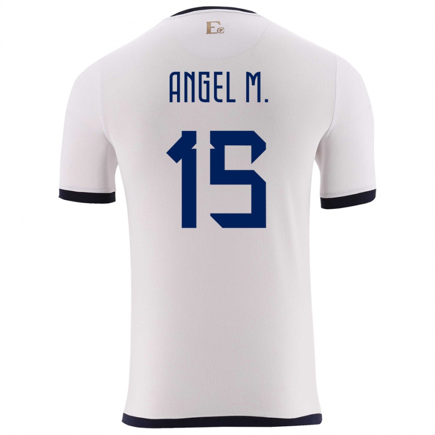 Niño Camiseta Ecuador Angel Mena #15 Blanco 2ª Equipación 24-26 La Camisa México