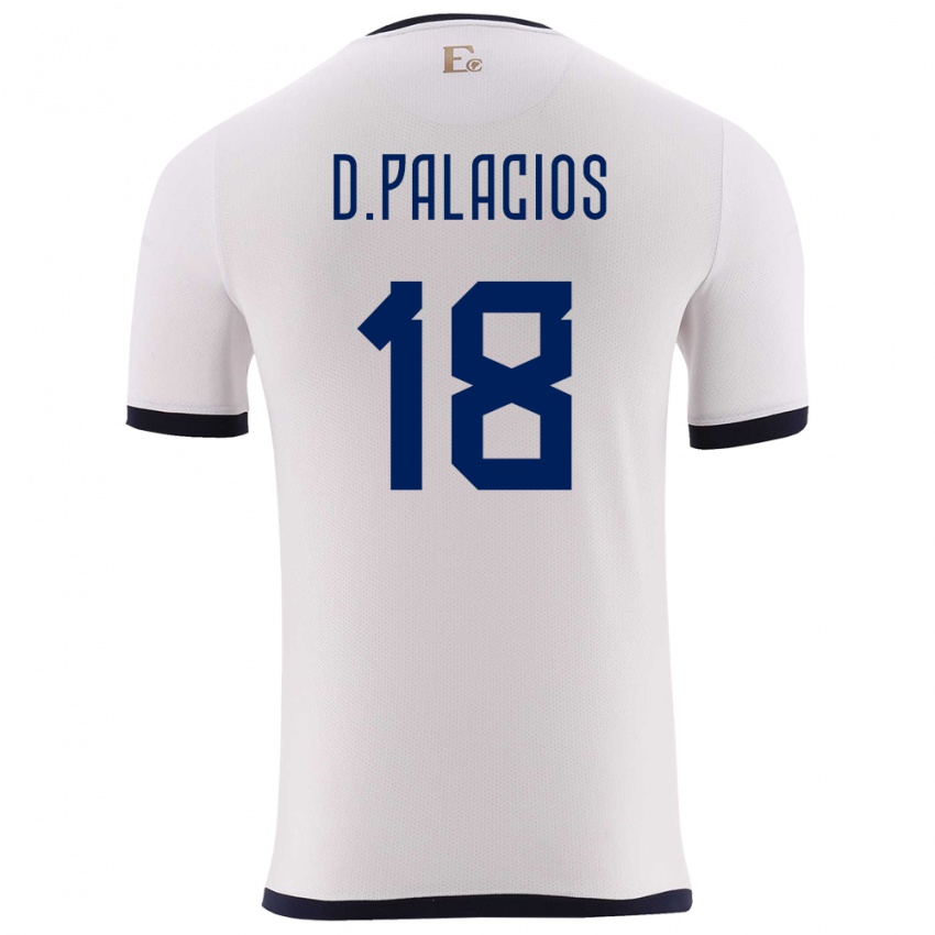 Niño Camiseta Ecuador Diego Palacios #18 Blanco 2ª Equipación 24-26 La Camisa México