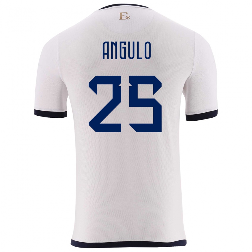 Niño Camiseta Ecuador Nilson Angulo #25 Blanco 2ª Equipación 24-26 La Camisa México