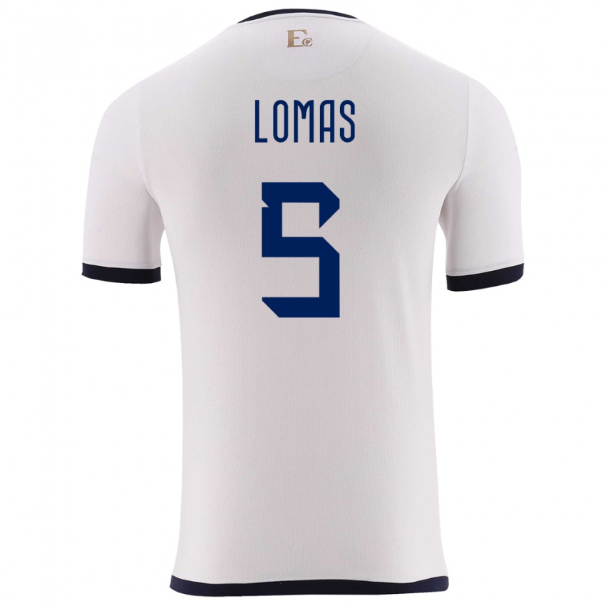 Niño Camiseta Ecuador Ariana Lomas #5 Blanco 2ª Equipación 24-26 La Camisa México