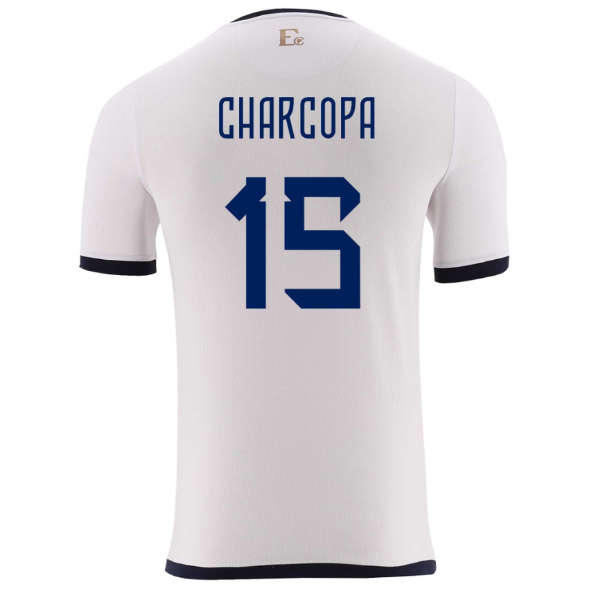 Niño Camiseta Ecuador Nicole Charcopa #15 Blanco 2ª Equipación 24-26 La Camisa México