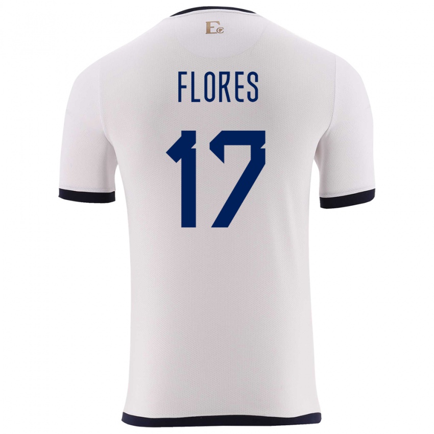 Niño Camiseta Ecuador Karen Flores #17 Blanco 2ª Equipación 24-26 La Camisa México