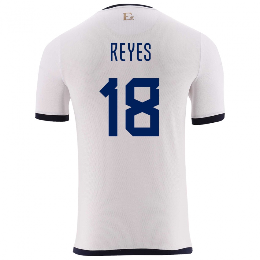 Niño Camiseta Ecuador Ashley Reyes #18 Blanco 2ª Equipación 24-26 La Camisa México