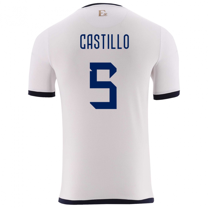 Niño Camiseta Ecuador Denil Castillo #5 Blanco 2ª Equipación 24-26 La Camisa México