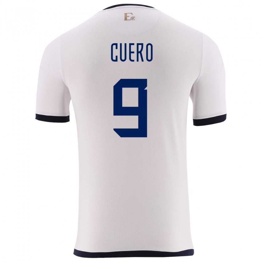 Niño Camiseta Ecuador Justin Cuero #9 Blanco 2ª Equipación 24-26 La Camisa México