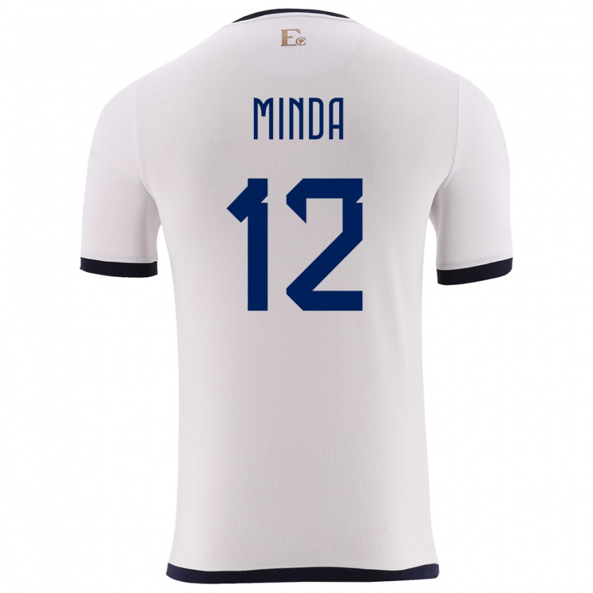 Niño Camiseta Ecuador Ethan Minda #12 Blanco 2ª Equipación 24-26 La Camisa México