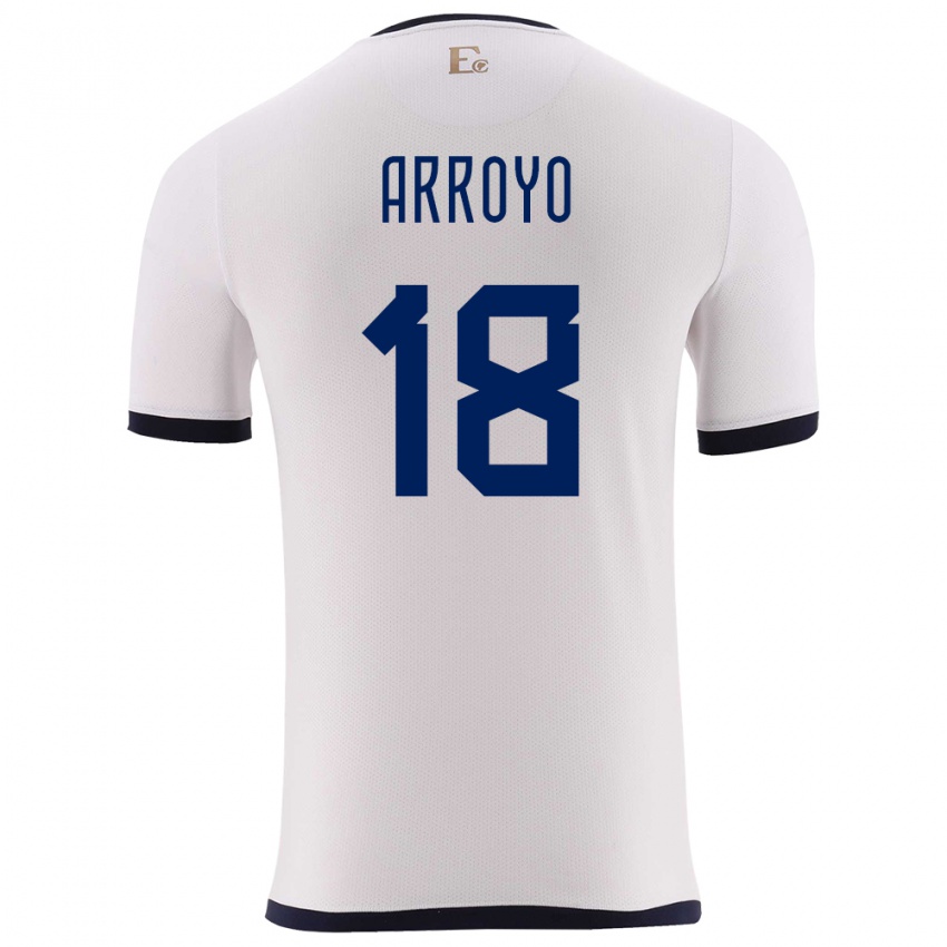 Niño Camiseta Ecuador Jean Arroyo #18 Blanco 2ª Equipación 24-26 La Camisa México