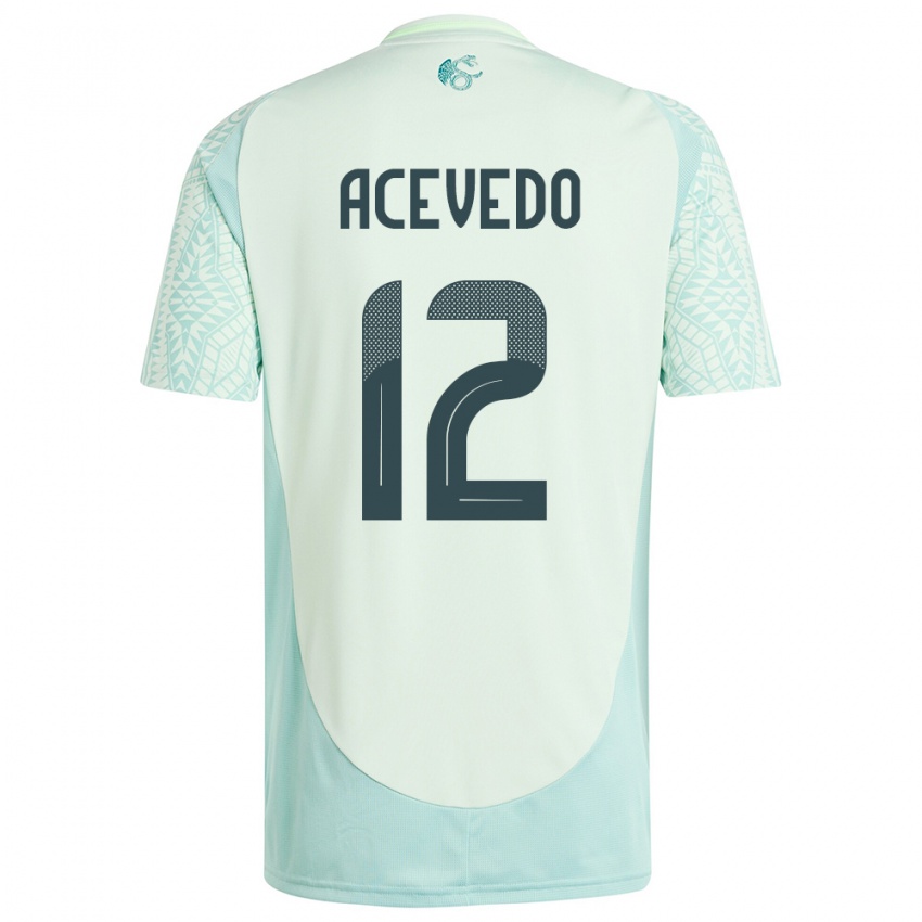 Niño Camiseta México Carlos Acevedo #12 Lino Verde 2ª Equipación 24-26 La Camisa México