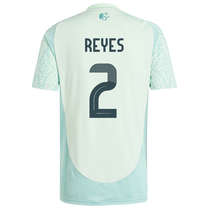 Niño Camiseta México Luis Reyes #2 Lino Verde 2ª Equipación 24-26 La Camisa México