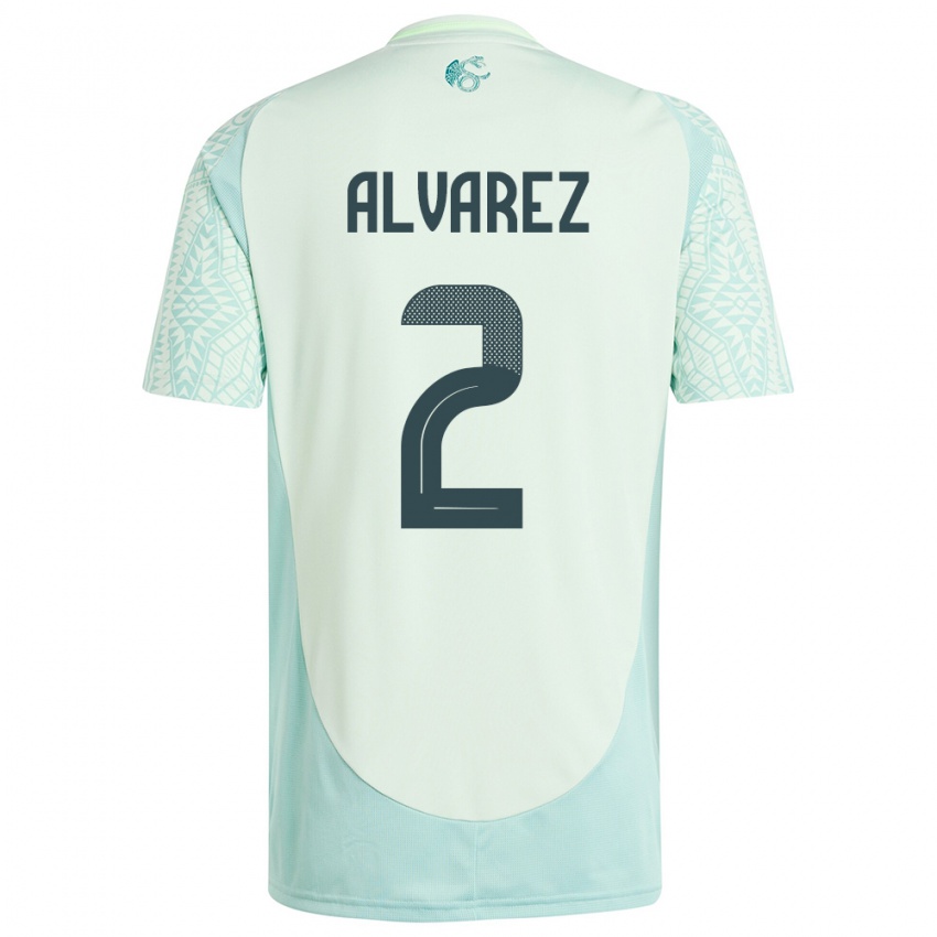 Niño Camiseta México Kevin Alvarez #2 Lino Verde 2ª Equipación 24-26 La Camisa México