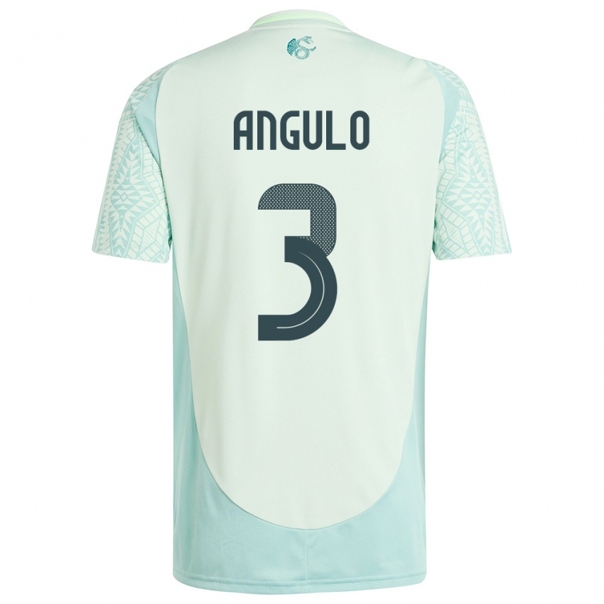 Niño Camiseta México Jesus Angulo #3 Lino Verde 2ª Equipación 24-26 La Camisa México