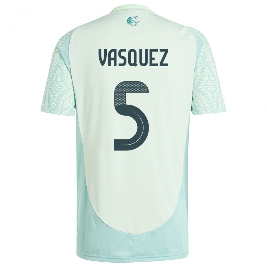 Niño Camiseta México Johan Vasquez #5 Lino Verde 2ª Equipación 24-26 La Camisa México