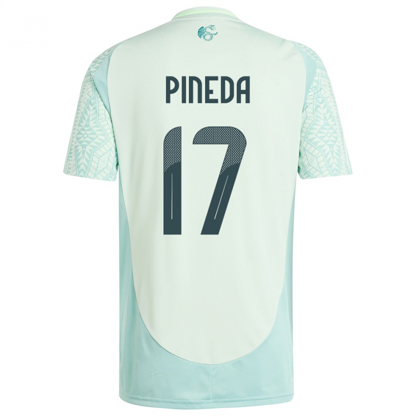 Niño Camiseta México Orbelin Pineda #17 Lino Verde 2ª Equipación 24-26 La Camisa México